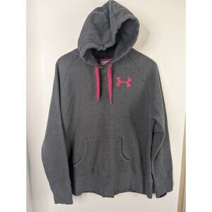 Under Armour Large Hoodie Women's L Gray Pink Storm Loose Fit Sweatshirt